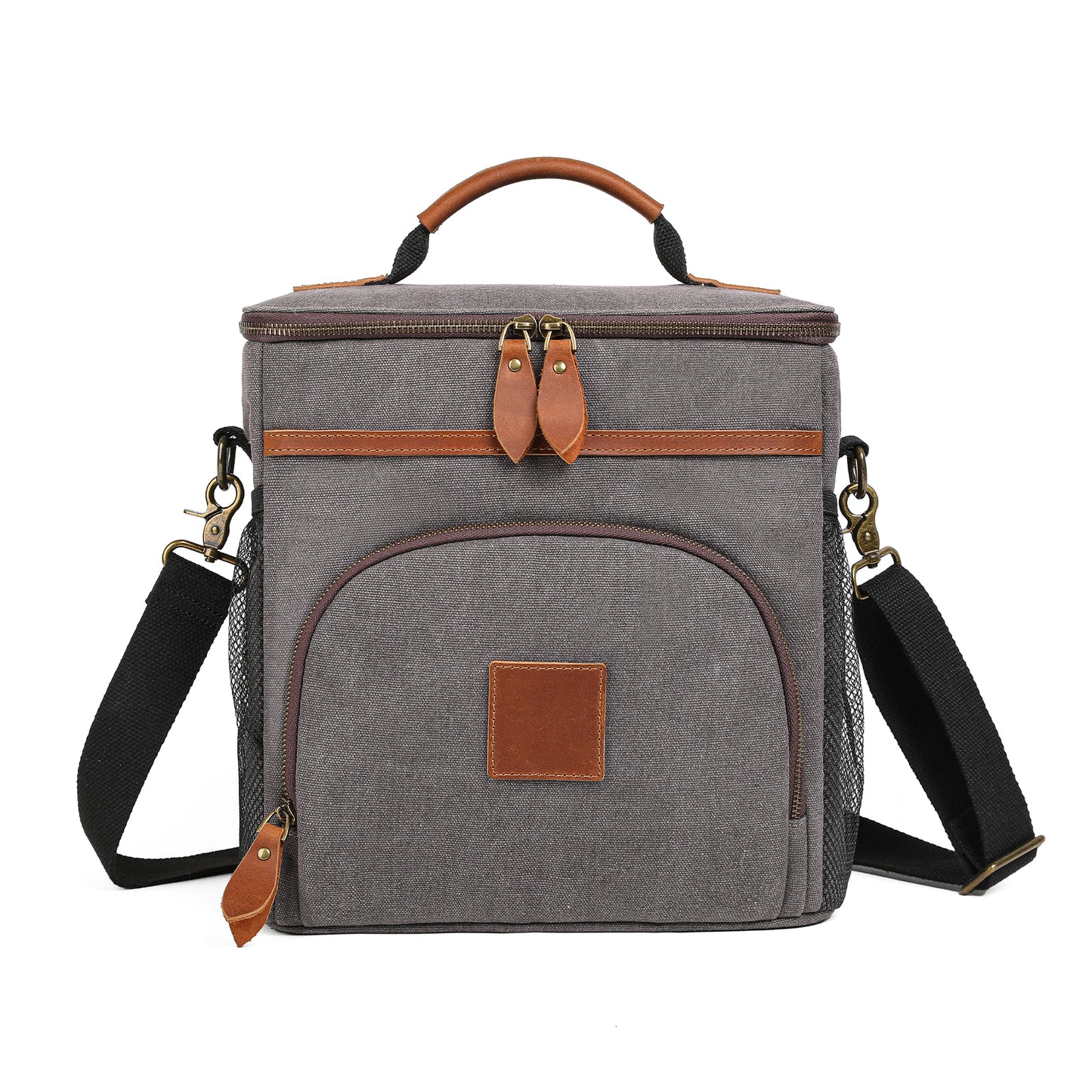 Personalized Insulated Lunch Cooler Bag Removable Padded Divider Engraved Leather Canvas Beach Cooler Bag Custom Gift Monogrammed for Men and Women 24-Can