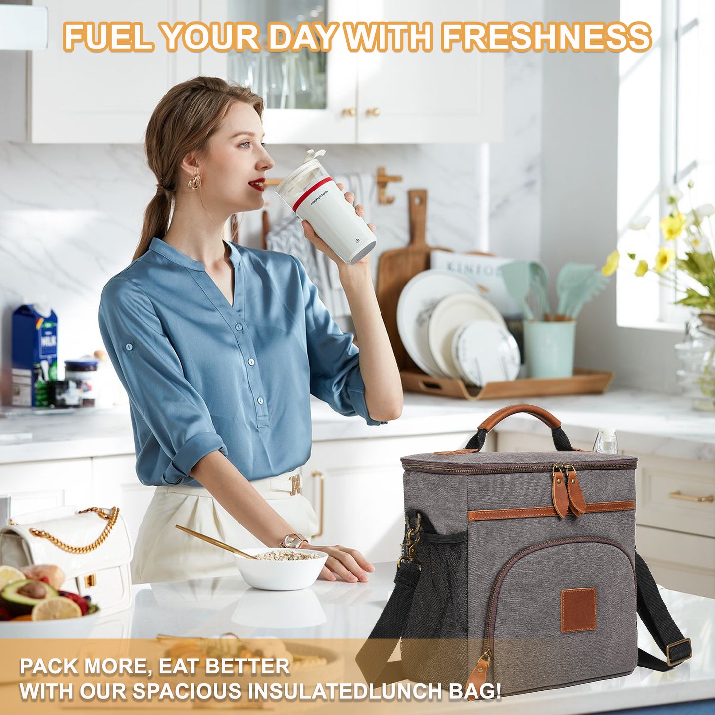 Personalized Insulated Lunch Cooler Bag Removable Padded Divider Engraved Leather Canvas Beach Cooler Bag Custom Gift Monogrammed for Men and Women 24-Can