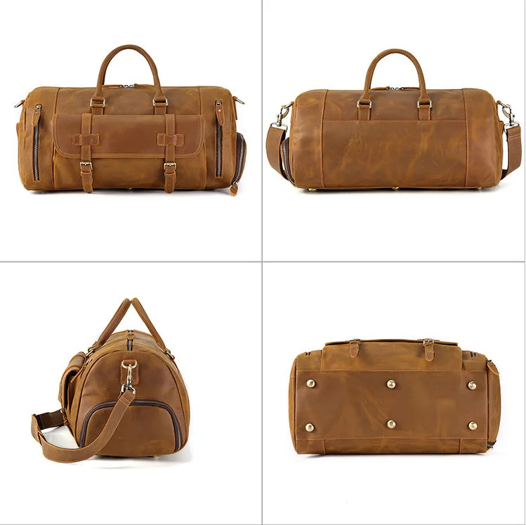 CRAZY-HORSE GENUINE LEATHER WEEKENDER