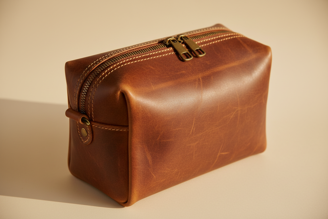 Genuine Leather Toiletry Bag Collection