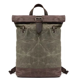 CANVAS LEATHER TRIM BACKPACK