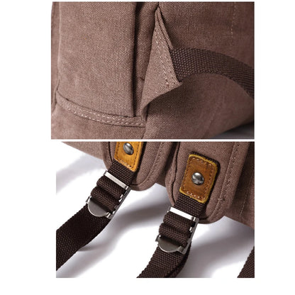CANVAS LEATHER TRIM BACKPACK