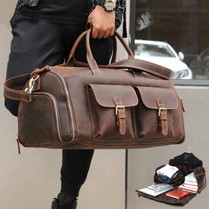 GENUINE LEATHER WEEKENDER