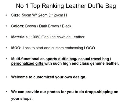 MALE GENUINE LEATHER WEEKENDER