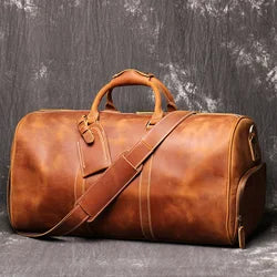 MALE GENUINE LEATHER WEEKENDER