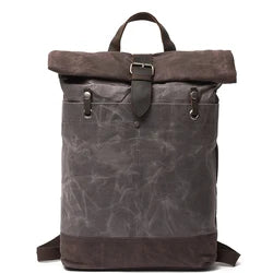 CANVAS LEATHER TRIM BACKPACK