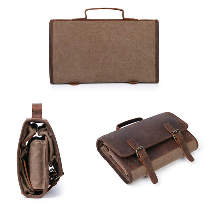 CANVAS with LEATHER TOTE