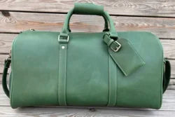 EARTH GREEN MICROFIBRE DUFFEL