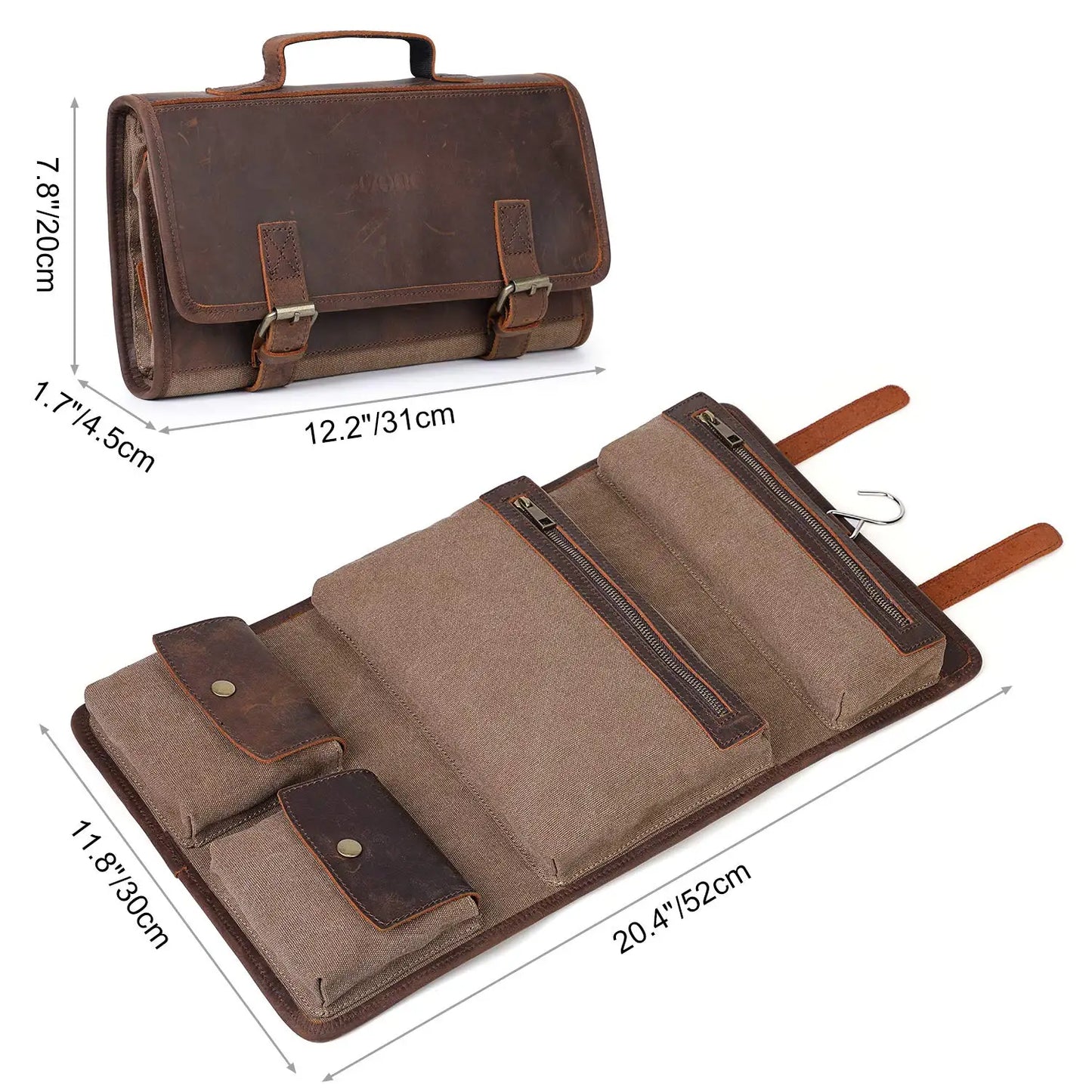 CANVAS with LEATHER TOTE