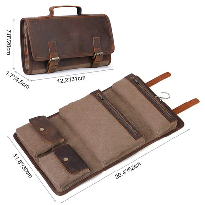 CANVAS with LEATHER TOTE