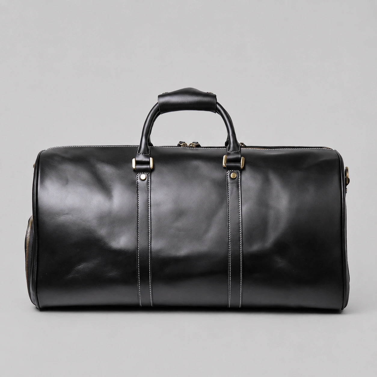 Vintage Crazy Horse Leather Weekender -Full Grain Travel Duffle Bag