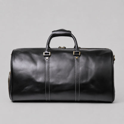 Vintage Crazy Horse Leather Weekender -Full Grain Travel Duffle Bag
