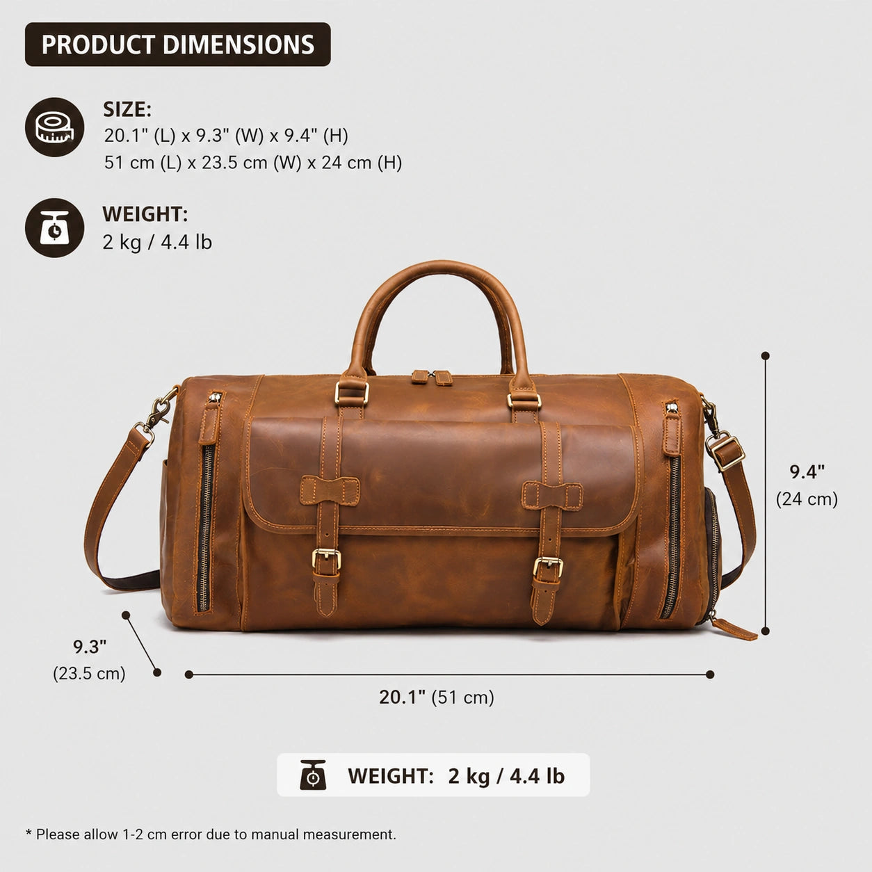 Heritage Leather Weekender