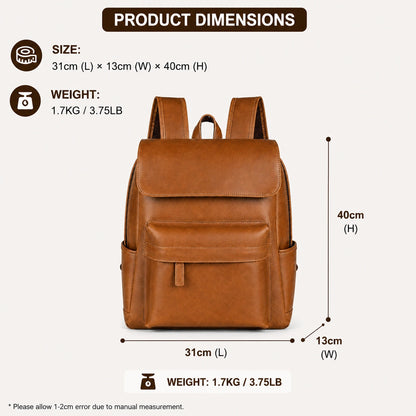 Premium Crazy Horse Leather Briefcase – Classic Brown