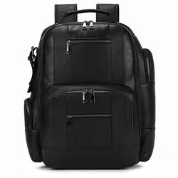 COWHIDE LEATHER SCHOOL BACKPACK