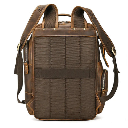 COWHIDE LEATHER SCHOOL BACKPACK