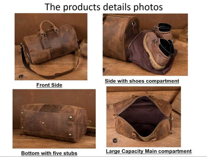 MALE GENUINE LEATHER WEEKENDER