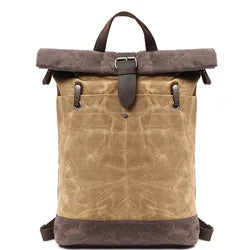 CANVAS LEATHER TRIM BACKPACK