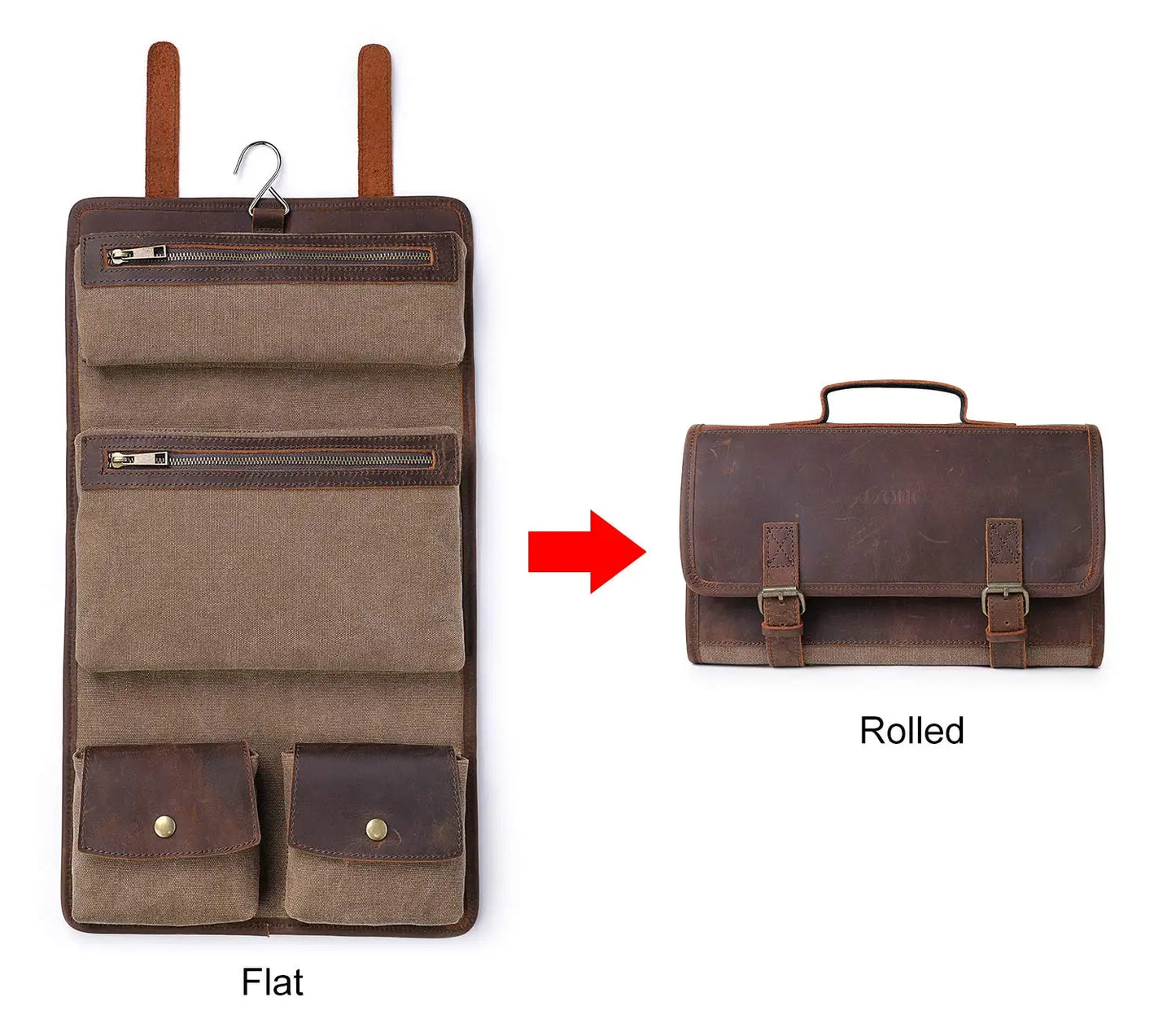 CANVAS with LEATHER TOTE