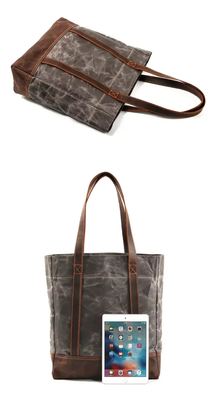 WASHED CANVAS HANDBAG