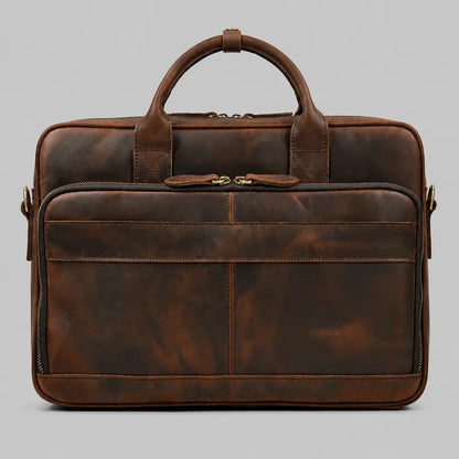 Vintage leather laptop bag